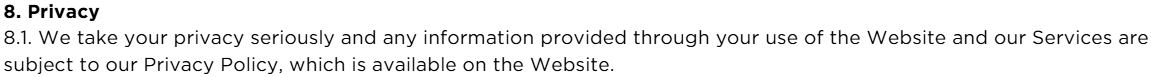 Terms and Conditions P8